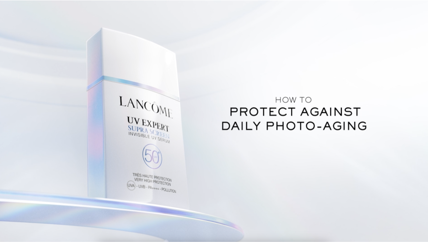 Serum Lancome UV Expert pro ochranu pleti před každodenním foto-stárnutím.